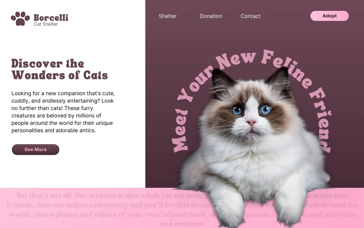 Pink-and-Brown-Minimalist-Cat-Shelter-Website-Desktop-Prototype